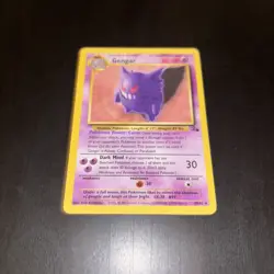 1999 Gengar Pokemon TCG 20/62 Fossil Set Non Holo Rare WOTC Superb Condition - Image 1