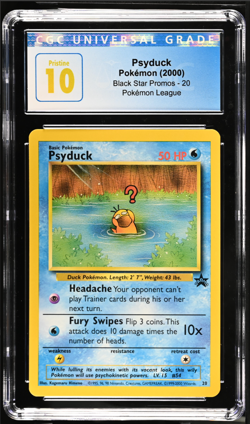 2000 Pokemon Psyduck Black Star Promo WotC 20 CGC PRISTINE 10 - Image 1