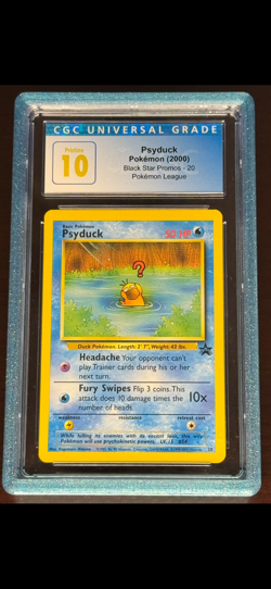 2000 Pokemon Psyduck Black Star Promo WotC 20 CGC PRISTINE 10 - Image 2