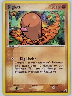 Diglett 61/112 Pokemon - EX FireRed & LeafGreen MP - Image 1