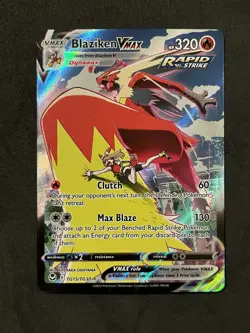 Blaziken VMAX Trainer Gallery TG15/TG30 Pokemon Silver Tempest Alt Art - Image 1