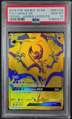 ✨ PSA 10 2019 Pokemon SM Black Star Promo SM103a Lunala GX Hidden Fates - Image 1