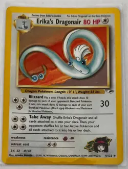 Pokemon TCG Erika's Dragonair Gym Heroes 4/132 Holo Unlimited Rare - Image 1