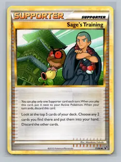 Pokemon TCG Sage's Training 77/90 Undaunted Normal LP - Image 1