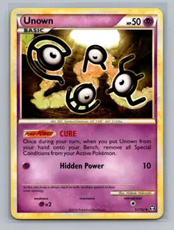 Pokemon TCG Unown 51/102 Triumphant Normal LP - Image 1