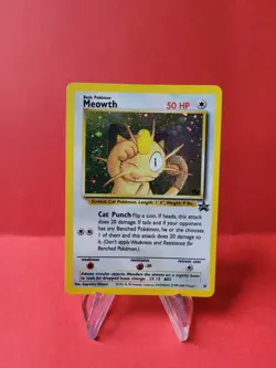 Pokemon Karte/card - Meowth Mauzi Black Star Promo 10 SWIRL Holo Excellent - Image 1