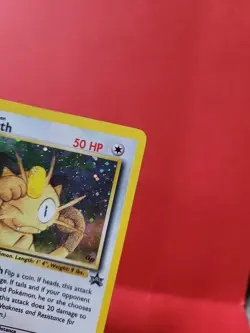 Pokemon Karte/card - Meowth Mauzi Black Star Promo 10 SWIRL Holo Excellent - Image 3