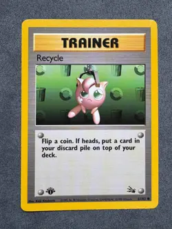 Pokemon Card: Recycle 61/62 1st Edition Common: Fossil English WOTC NM - Image 1