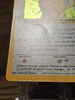 Pokemon Card MEOWTH |Game Boy Holo / BLACK STAR PROMO-Rare | Card #10 Vintage MP - Image 4