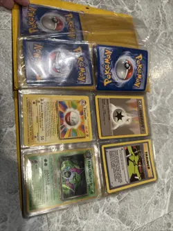 Yellow Bulbasaur Vintage Pokemon Trading Card Binder Damaged With Cards - Image 5
