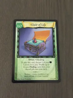 2001 Harry Potter TCG Foil Premium #5 ELIXER OF LIFE Trading Card Game - Image 1