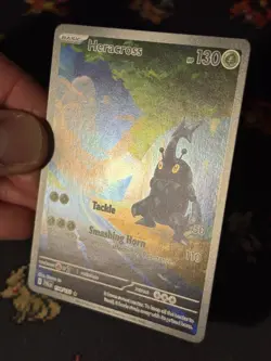 Pokemon Cards Heracross 194/193 Illustration Rare Paldea Evolved - (NM-) - Image 3