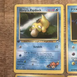 Pokemon TCG Misty's Psyduck Gym Heroes 1st Edition Uncommon Card 54/132 Vintage - Image 2