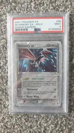POKEMON CARD 2007 EX SKARMORY HOLO POWER KEEPERS #98 GRADED PSA 9 - Image 1