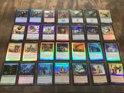 MTG Lot Of 130 Vintage Foil Magic Cards Early 2000’s Nice Mix All Foil! - Image 1