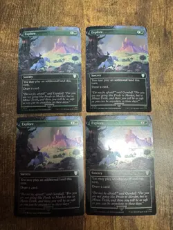 4x Explore FOIL 528 Hildebrandt Art MTG LotR Magic Pack Fresh - Image 1