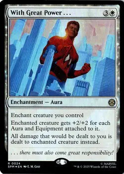 NM - With Great Power . . . R Foil Marvel's Spider-Man 24 - Image 1