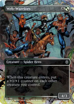 NM - Web-Warriors Foil (Borderless) U Marvel's Spider-Man 203 - Image 1