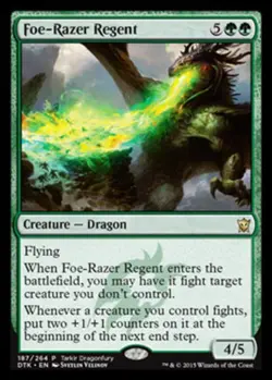 1 x Foe-Razer Regent - Tarkir Dragonfury Promo - Dragons of Tarkir - Light Play - Image 1