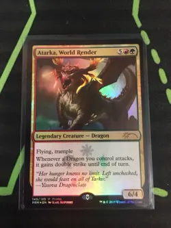 MTG Magic The Gathering Atarka, World Render Foil Promo Dragon Commander - Image 1