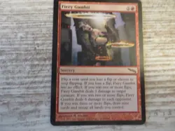 1x Fiery Gambit - Mirrodin - NM/EX - English - MTG - Image 1