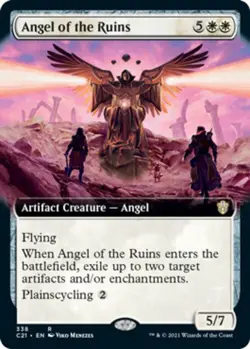 1 x Angel of the Ruins - Extended Art - Commander 2021 - NM-Mint - MTG - Image 1
