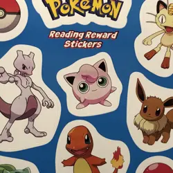 2018 Pokemon 4x6” STICKER SHEET Reading Reward Card TCG Nintendo Rare Book Club - Image 3