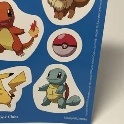2018 Pokemon 4x6” STICKER SHEET Reading Reward Card TCG Nintendo Rare Book Club - Image 5