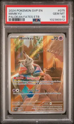 2024 POKEMON SVP EN-SV BLACK STAR PROMO #075 MIMIKYU PSA 10 - Image 1