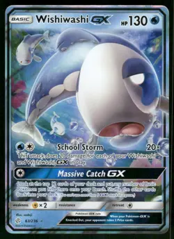 Wishiwashi GX 63/236 Ultra Rare Holo NM Pokemon SM - Cosmic Eclipse - Image 1