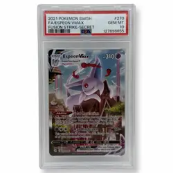 Pokemon Espeon Vmax Fusion Strike Secret Rare Full Alt Art 270 Psa 10 - Image 1