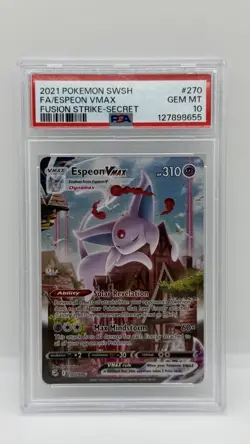 Pokemon Espeon Vmax Fusion Strike Secret Rare Full Alt Art 270 Psa 10 - Image 2