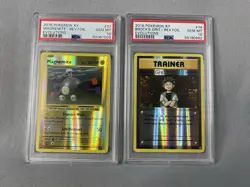 2016 Pokemon XY Evolutions Reverse Foil Holo Magnemite & Brock's Grit PSA 10 Lot - Image 2