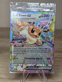 Eevee Ex 070/131 Prismatic Evolutions Stamped Promo Pokemon Surprise Box Sealed - Image 3
