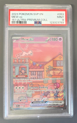 2023 POKEMON SVP EN-SV BLACK STAR PROMO 151 ULTRA-PREM COLL #053 MEW EX PSA 9 - Image 1
