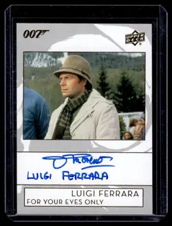 2019 UD Upper Deck James Bond Collection Autograph John Moreno as Luigi Ferrara - Image 1