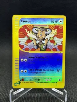 Pokemon TCG Tauros Expedition Reverse 133/165 Near Mint Free Shipping - Image 1