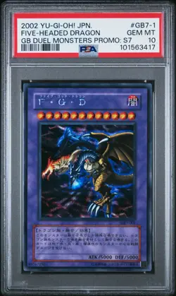 Yu-Gi-Oh! | Five-Headed Dragon GB Promo GB7-001 2002 PSA 10 Mint - Image 1