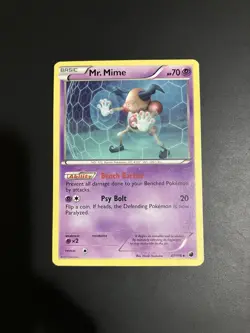 Pokemon Plasma Freeze 47/116 Mr. Mime Regular Card - Image 1