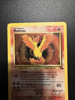 Pokemon TCG Moltres Holo Rare Card 12/62 Fossil Set 1999 - Image 2