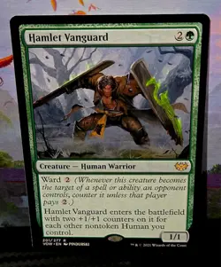 magic the gathering - Hamlet Vanguard - Creature - Human Warrior - Rare - Ward - Image 1