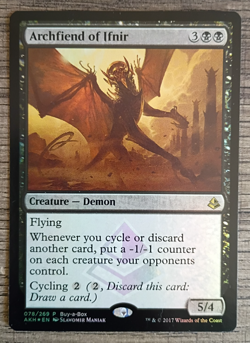 MTG ~ Archfiend of Ifnir ~ Amonkhet Buy-A-Box Promo (078/269) ~ Foil Rare ~ VLP - Image 1