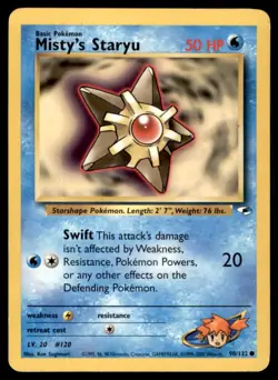 2000 Gym - Heroes Misty’s Staryu HP/ Damaged #90 - Image 1