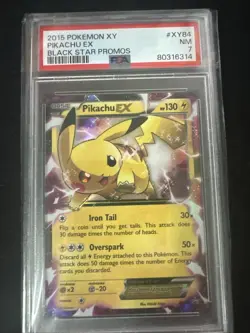Pokemon TCG Black Star Promo Holo Pikachu EX XY84 Psa 7 - Image 1