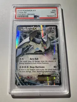 2015 Pokemon XY Lugia EX 68/98 Ancient Origins MT PSA 9 - Image 1