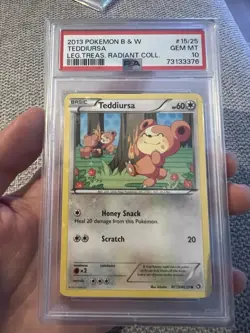 Teddiursa RC15/RC25 PSA 10 - 2013 Pokemon B&W Leg. Treas. Radiant Collection - Image 1