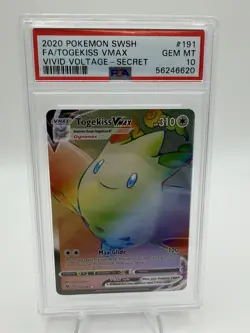 2020 Pokemon Togekiss Vmax Vivid Voltage Secret Psa 10 191/185 - Image 1