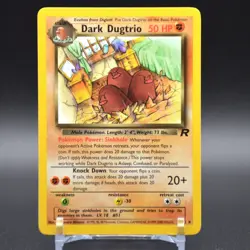 Dark Dugtrio 23/82 Team Rocket Regular Pokemon TCG Unlimited WOTC Vintage LP - Image 1