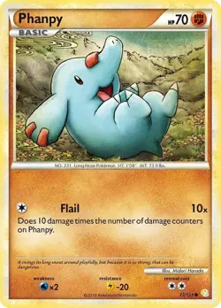 Phanpy - HeartGold SoulSilver - 77/123 - Pokemon TCG - LP - Regular Common - Image 1