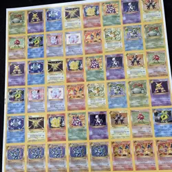 Pokemon Base Set Uncut Sheet (See Description Prior To Bidding) - Image 1